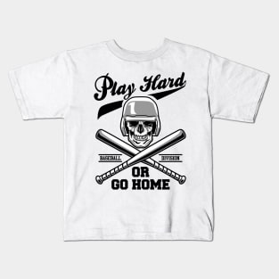 BASEBALL PLAY HARD Kids T-Shirt